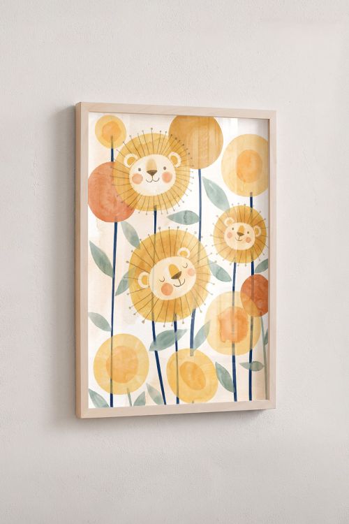 Premium Poster, Lion Bloom Garden