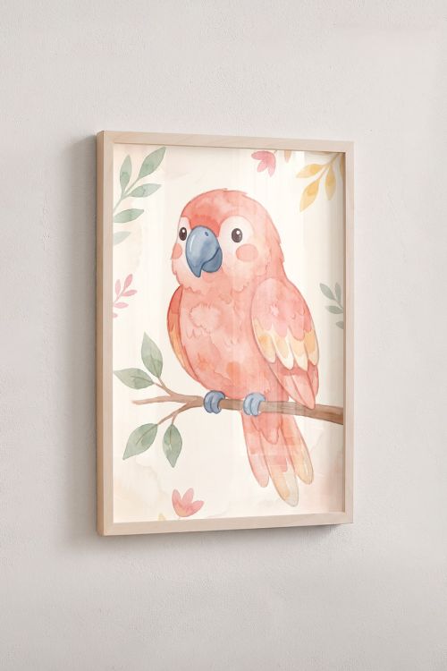 Premium Poster, Sweet Perch Parrot