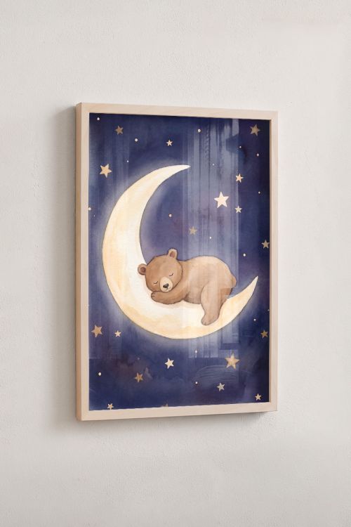 Premium Poster, Sleepy Bear Moon