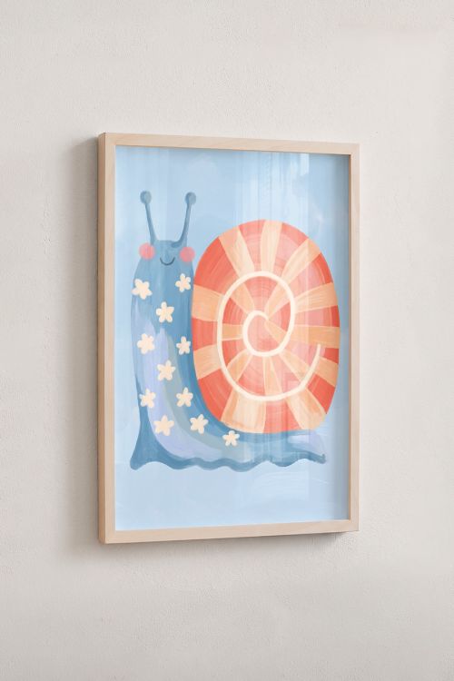 Premium Poster, Happy Snail Bloom