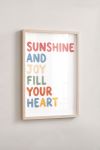 Premium Poster, Sunshine Joy Heart