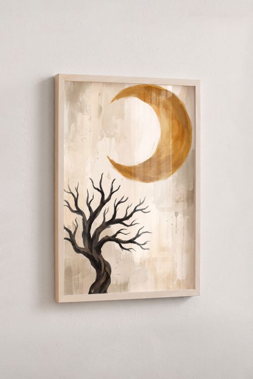 Premium Poster, Golden Lunar Tree