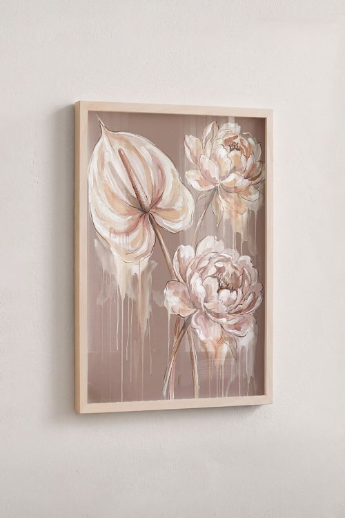 Premium Poster, Blush Bloom Drip