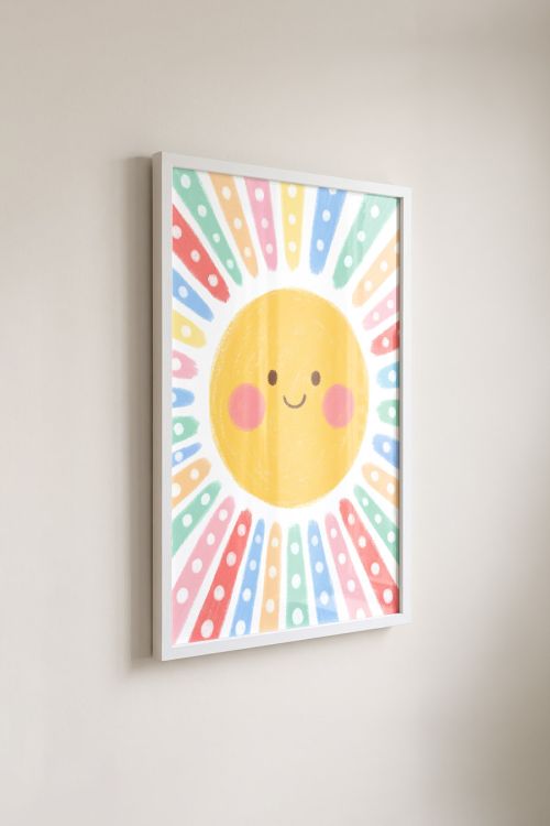 Premium Poster, Smiling Sunshine Rays