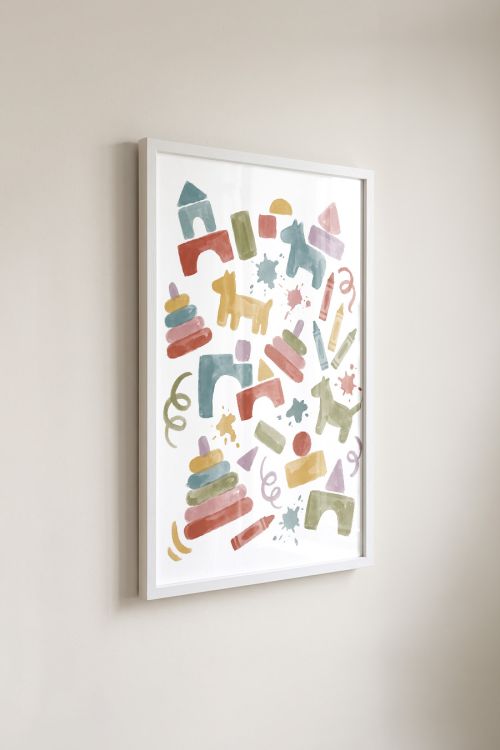 Premium Poster, Playtime Watercolor Whimsy