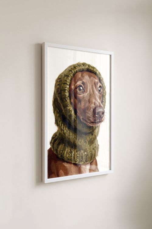 Premium Poster, Cozy Canine Portrait