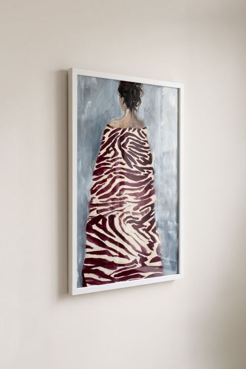 Premium Poster, Zebra Robe Woman