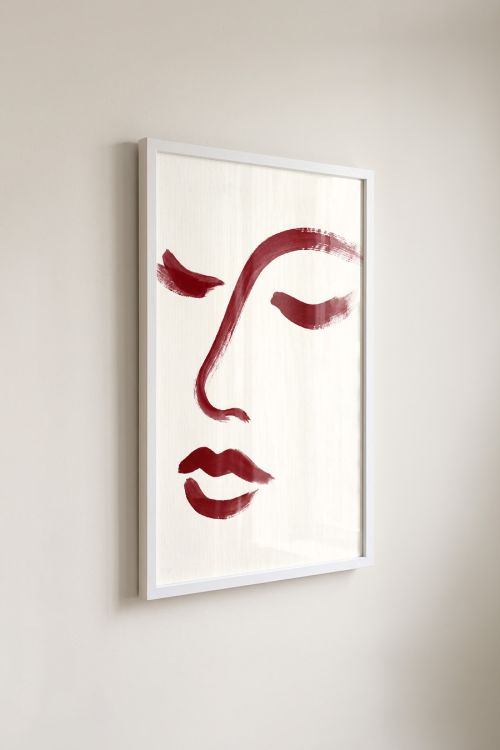 Premium Poster, Crimson Silhouette