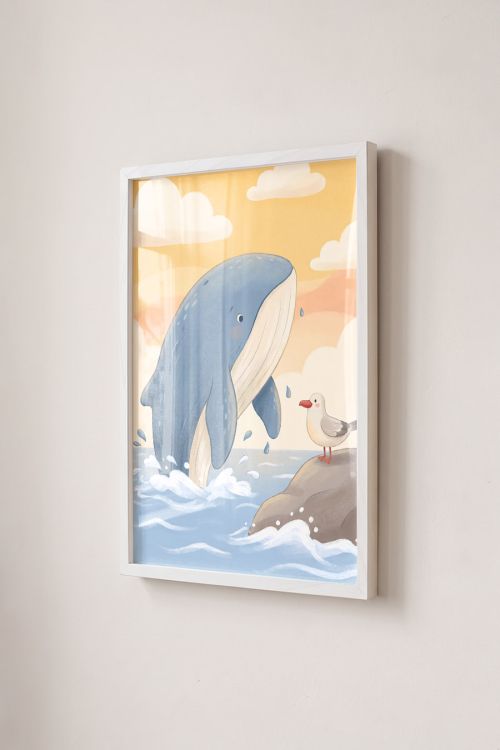 Premium Poster, Whale's Gentle Gaze