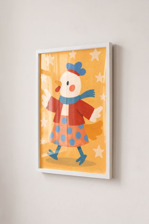 Premium Poster, Starry Chicken Stroll