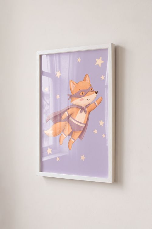 Premium Poster, Super Fox Flying Stars