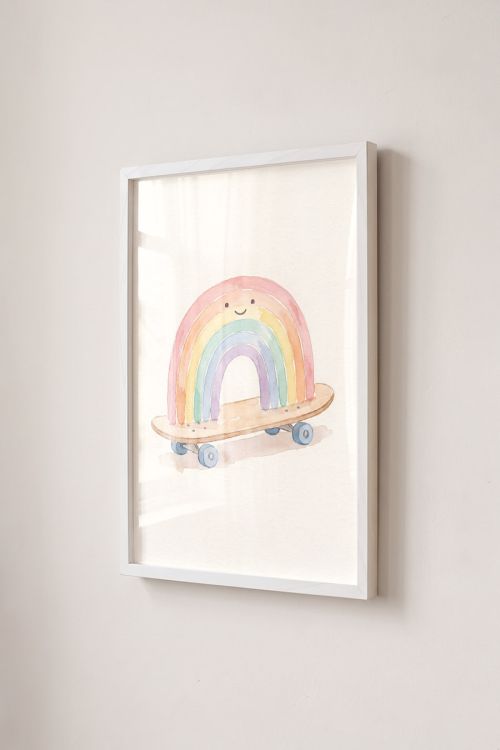 Premium Poster, Happy Rainbow Skater