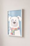 Premium Poster, Playful Pup Scarf