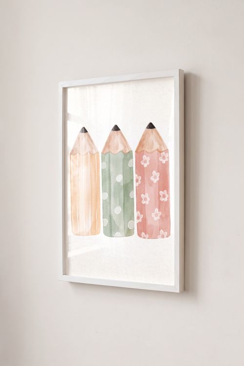 Premium Poster, Sweet Study Pencils