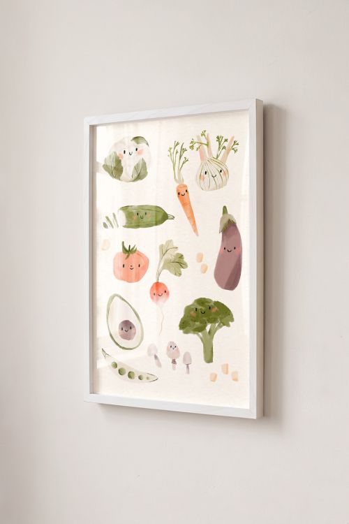 Premium Poster, Happy Veggie Patch