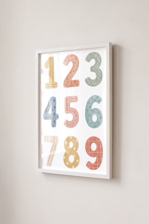 Premium Poster, Playful Pattern Numbers