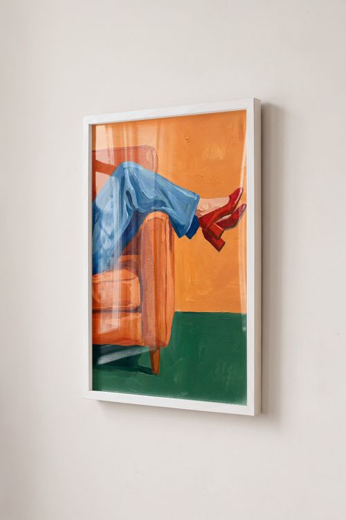 Premium Poster, Relaxed Red Heels