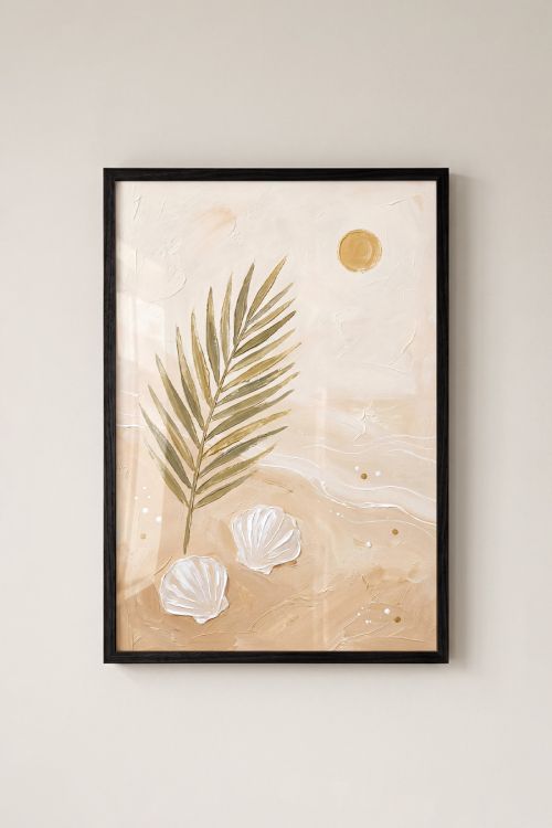 Premium Poster, Golden Palm Beach