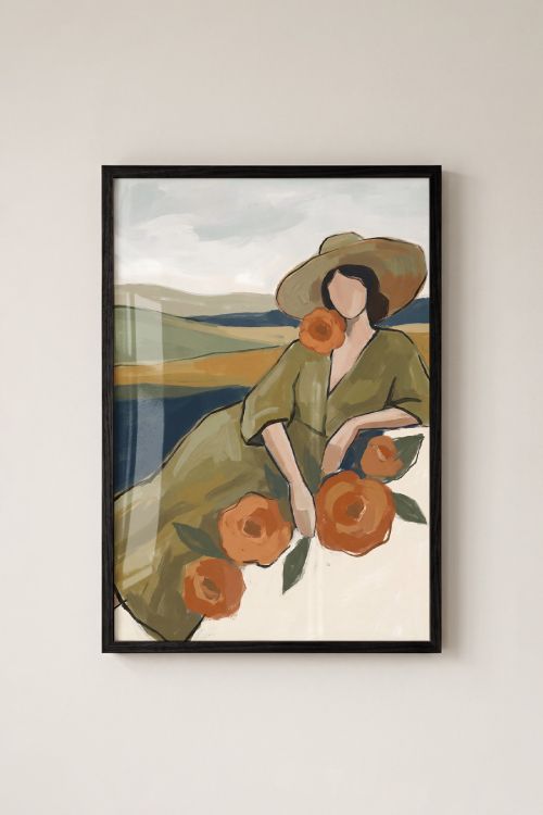 Premium Poster, Terracotta Bloom