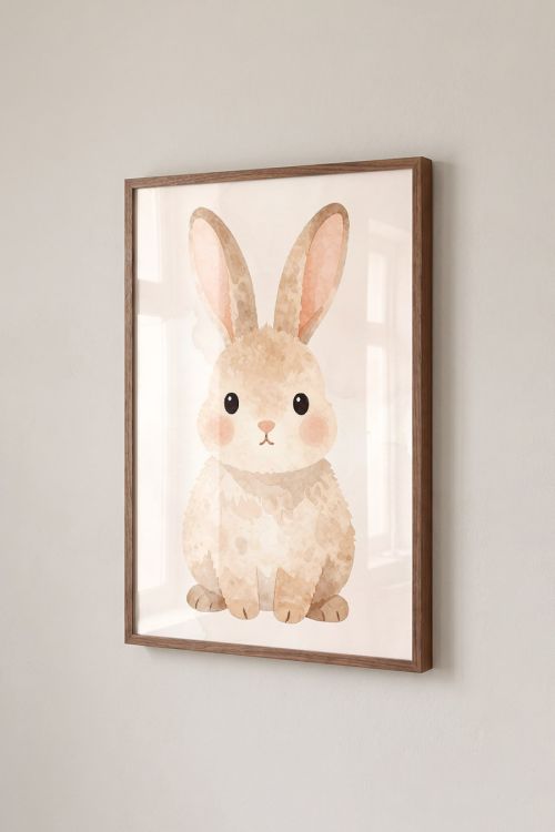 Premium Poster, Sweet Watercolor Bunny