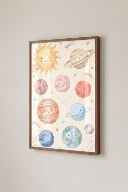 Premium Poster, Happy Solar System