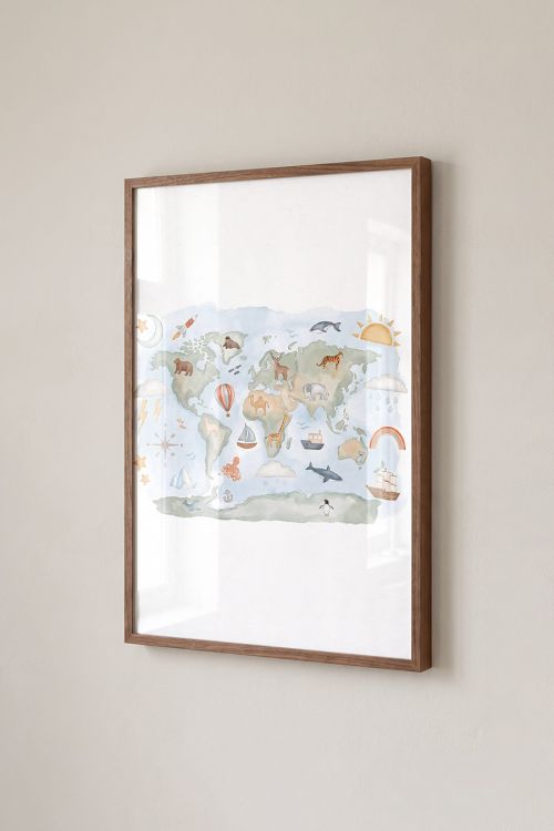 Premium Poster, World of Wonders Map