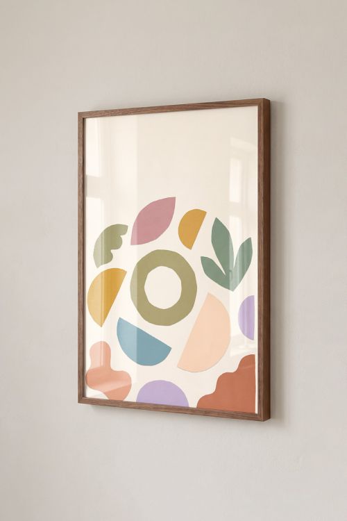 Premium Poster, Organic Shape Collage