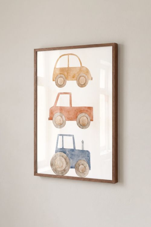 Premium Poster, Watercolor Wheels