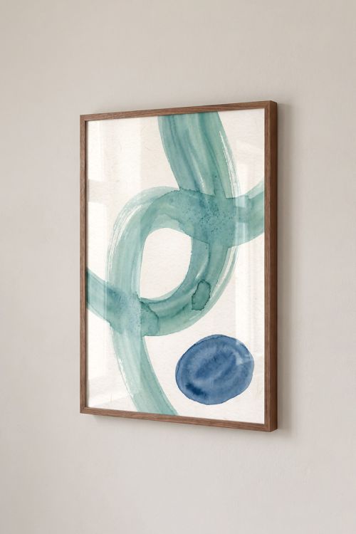 Premium Poster, Teal Flow Serenity