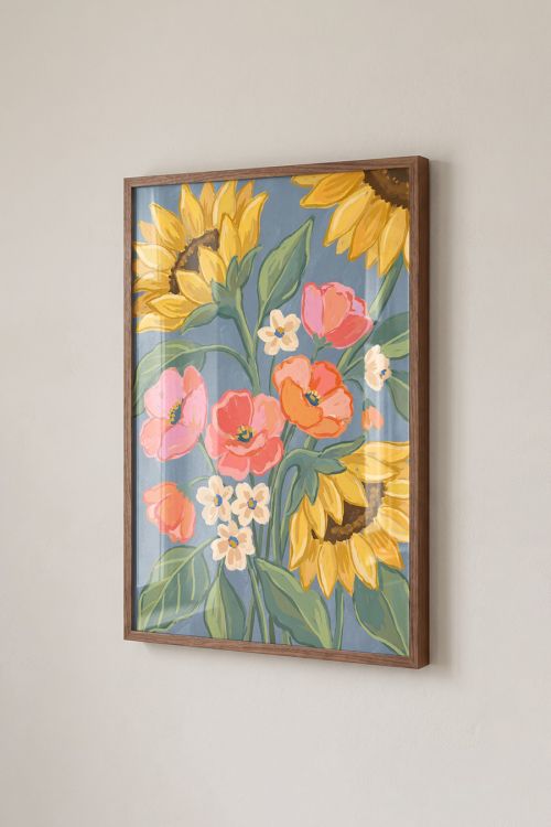 Premium Poster, Sunny Poppy Bouquet