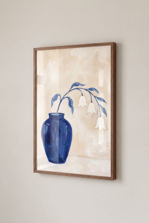 Premium Poster, Indigo Blooms Still Life