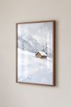 Premium Poster, Winter Cabin Retreat