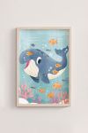 Premium Poster, Whale's Happy Ocean