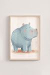 Premium Poster, Happy Hippo Friend
