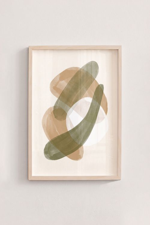 Premium Poster, Earthy Overlap Abstract