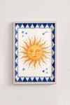Premium Poster, Celestial Sun Folk Art