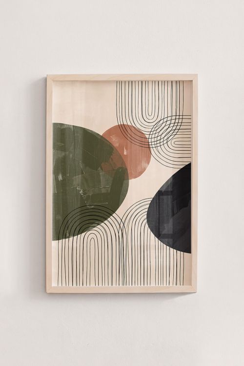 Premium Poster, Terracotta Arches Abstract
