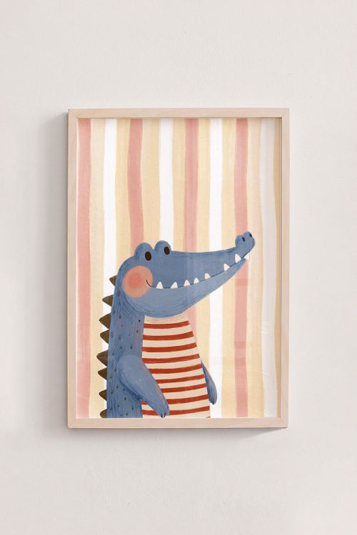 Premium Poster, Striped Gator Friend