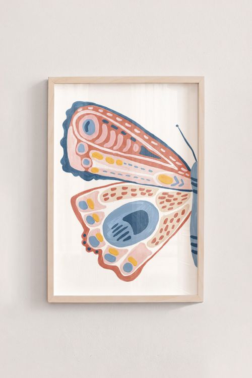 Premium Poster, Boho Butterfly Wings