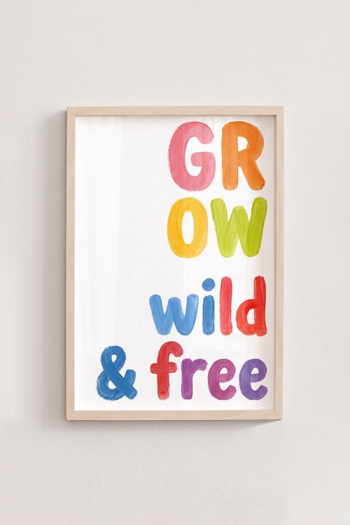 Premium Poster, Grow Wild & Free