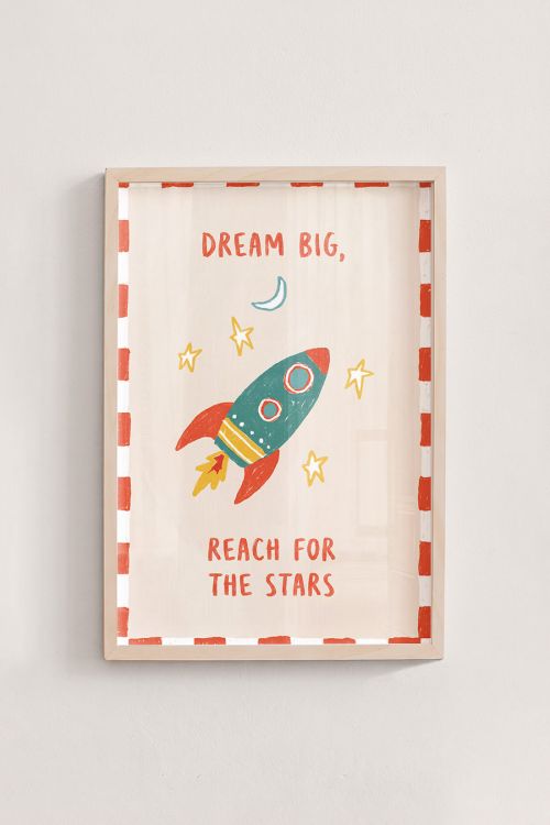 Premium Poster, Dream Big Rocket