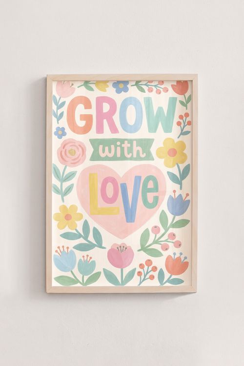 Premium Poster, Grow With Love Garden