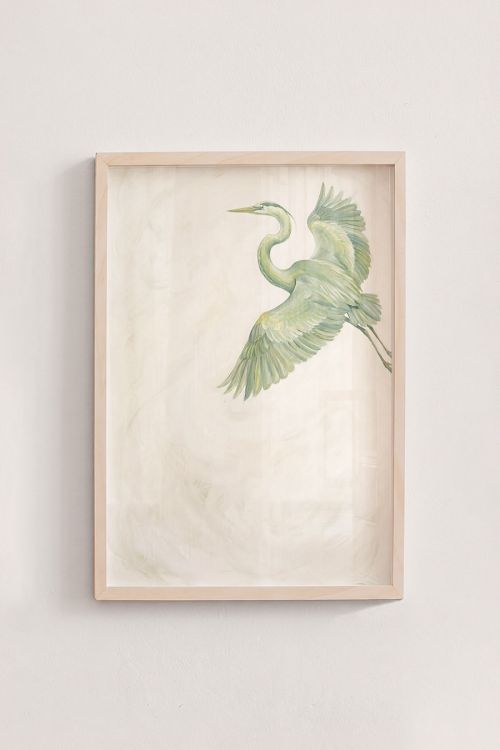 Premium Poster, Graceful Heron Flight