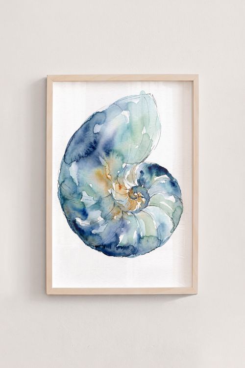 Premium Poster, Ocean Nautilus Swirl