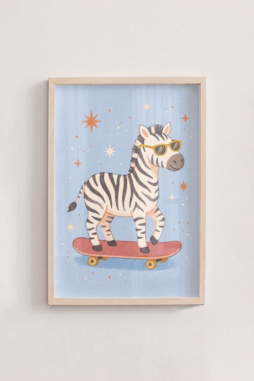 Premium Poster, Skater Zebra Cool