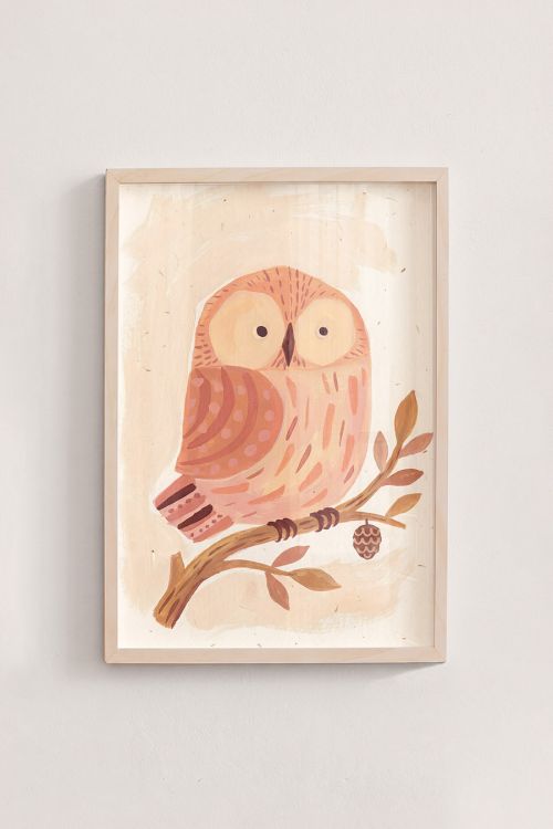 Premium Poster, Whimsical Forest Owl