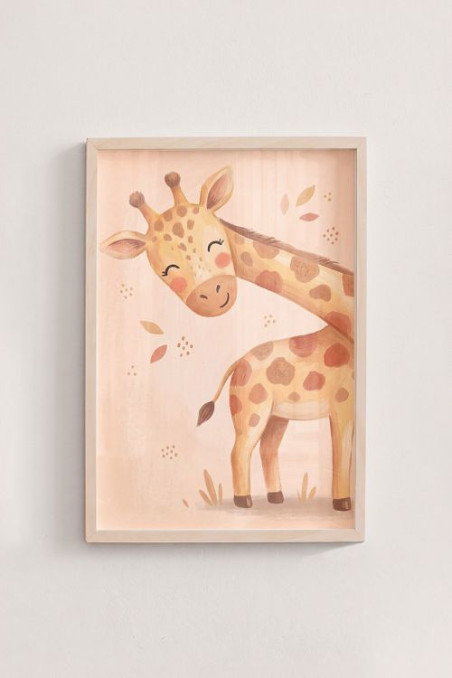 Premium Poster, Sweet Giraffe Smile