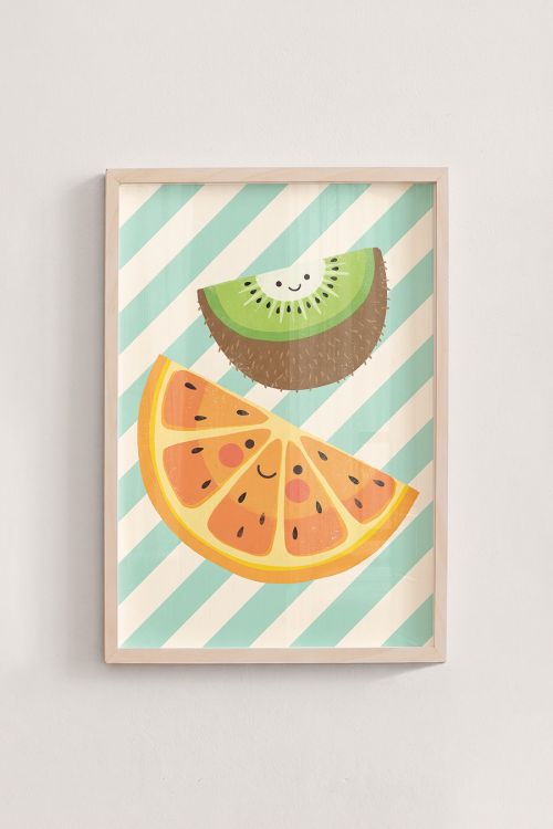 Premium Poster, Happy Fruit Slices