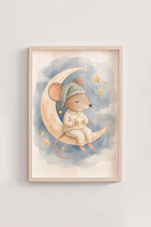 Premium Poster, Moon Mouse Dreamer