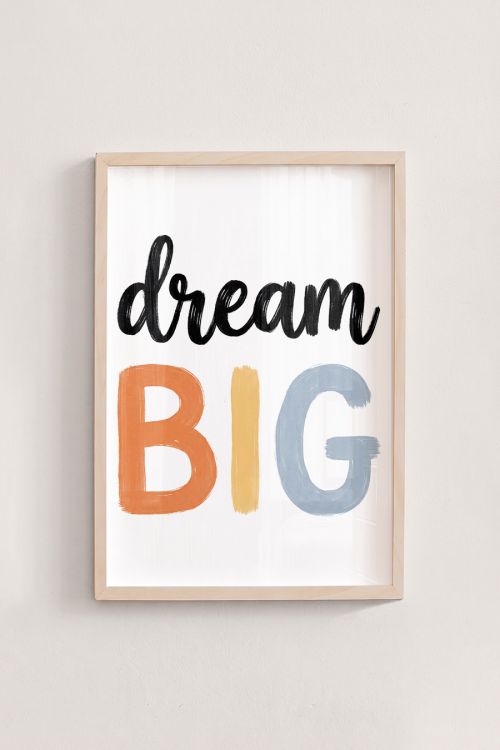 Premium Poster, Dream Big Brushstroke